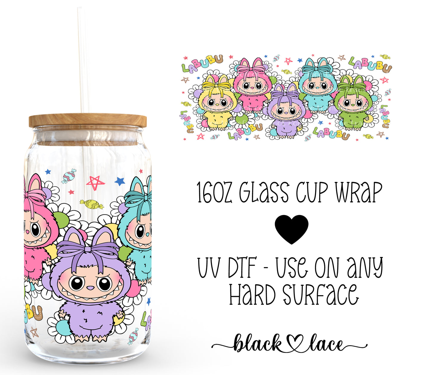 LuBubu Group ~ 16oz cup wrap