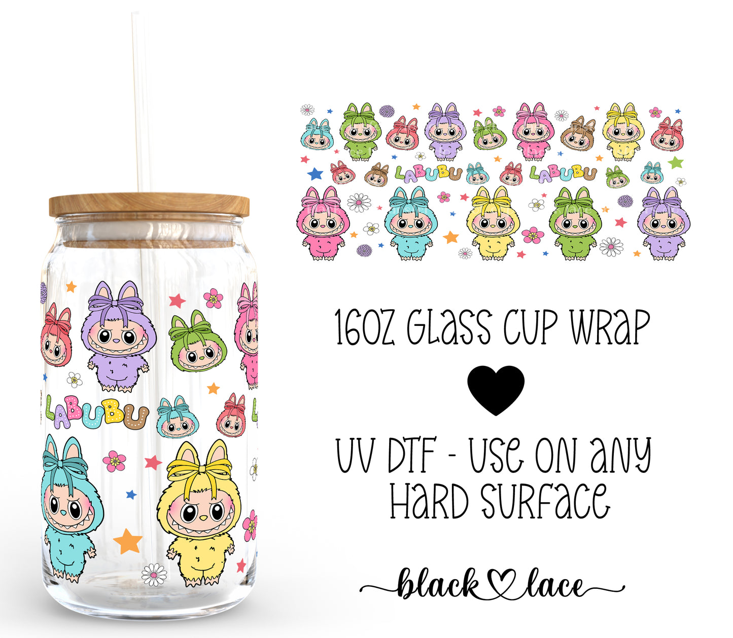 LuBubu ~ 16oz cup wrap