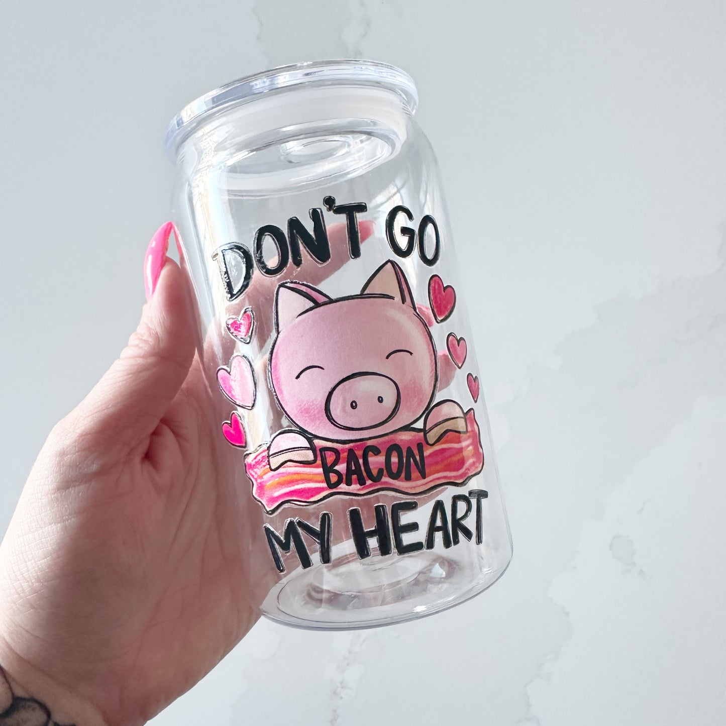 Acrylic Cup CLEAR an COLOUR ~ 16oz