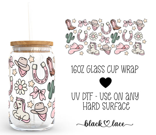 Cowgirl Cutie ~16oz cup wrap
