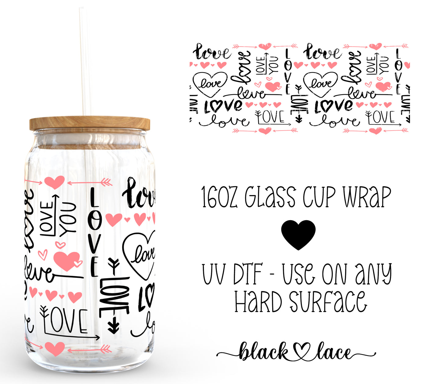 Love Arrows ~16oz cup wrap