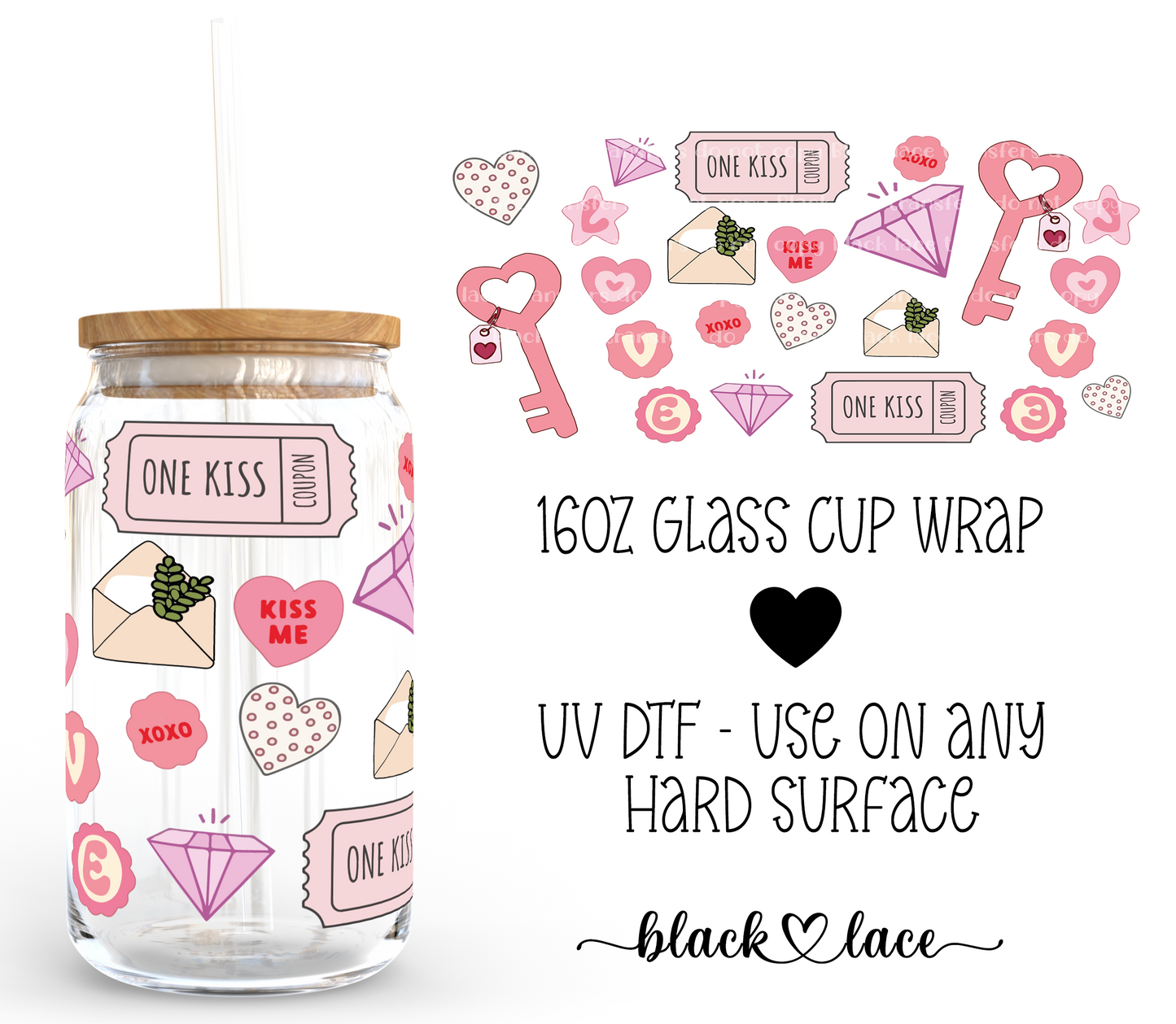 Love Charms ~ 16 oz cup wrap