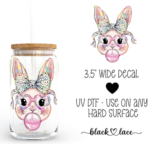 Rainbow Bubblegum Bunny ~ Decal