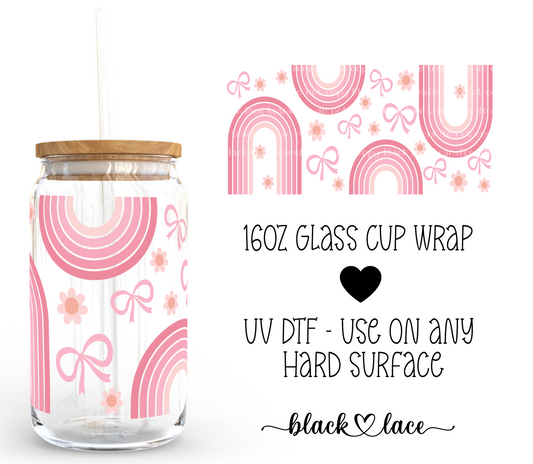 Rainbows and Daisies ~ 16 oz cup wrap