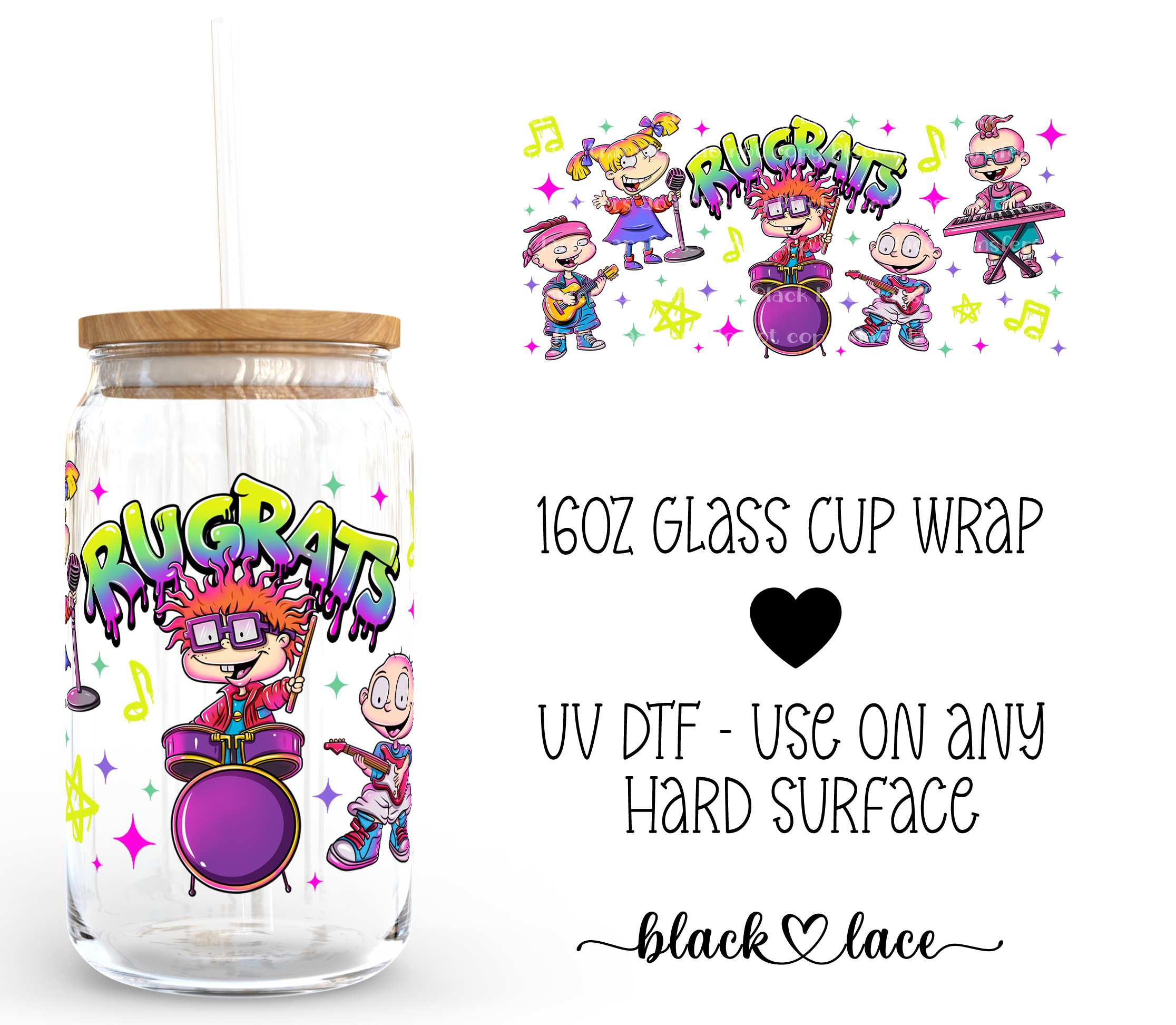 Rugrats ~ 16oz cup wrap – Blush Print Co
