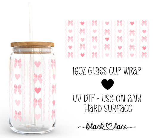 Coquette Lace ~16oz cup wrap