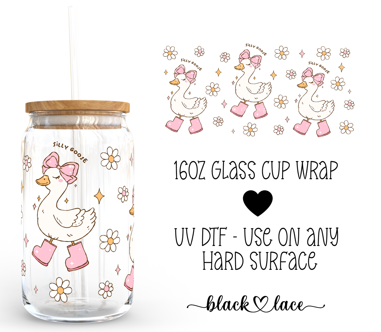 Silly Goose ~ 16oz cup wrap