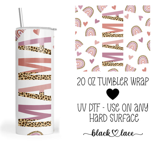 MAMA Rainbow ~ 20oz Tumbler Wrap