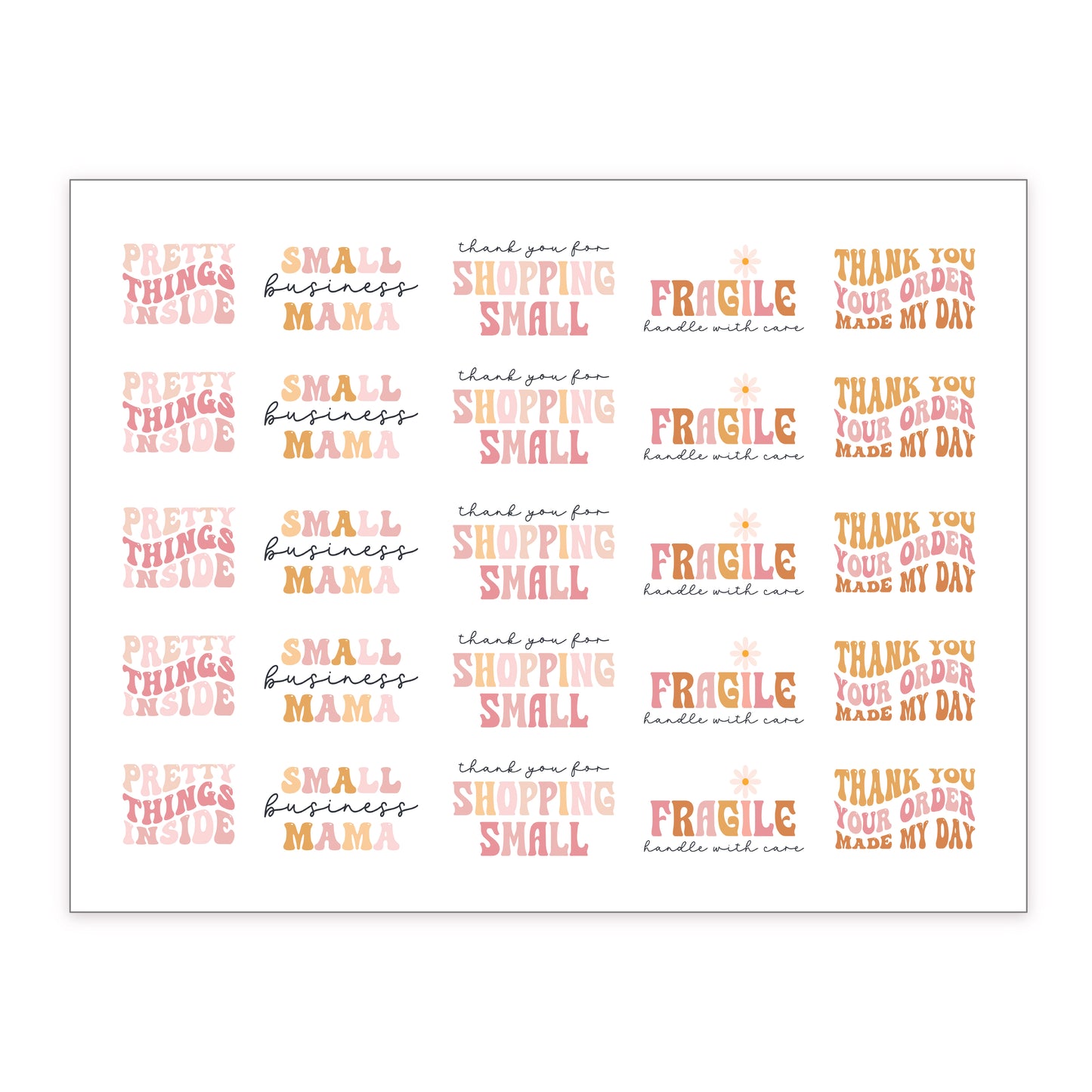 Small Business Fun Stickers